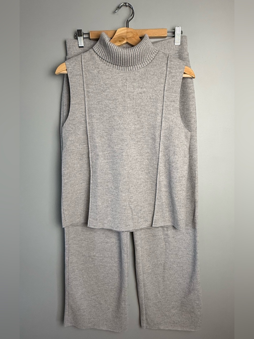 Zara Knit Lounge Set - Light Gray